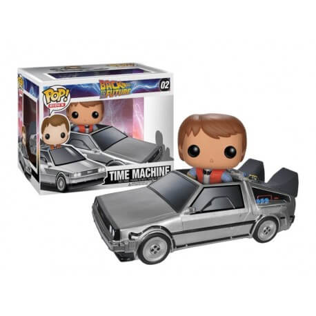 Figurine Retour vers le futur - Delorean & Marty Mcfly Pop 20cm