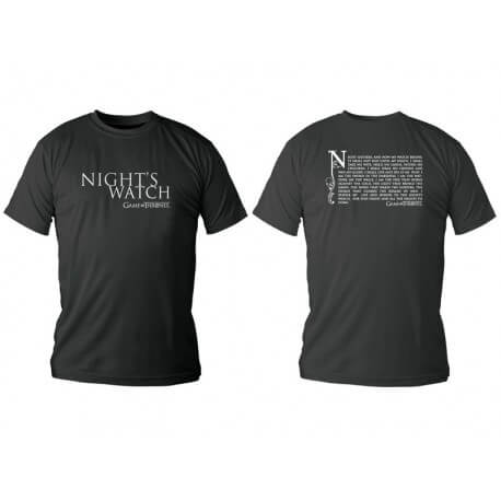 T-Shirt Game of Thrones Night's Watch Logo Homme Taille XXL