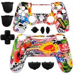 Coque Manette Playstation 4 - Sticker Bomb