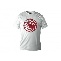 T-Shirt Game of Thrones - Targaryen Blanc Homme Taille S