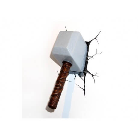 Lampe Murale 3D Deco Light Marvel - Thor Hammer