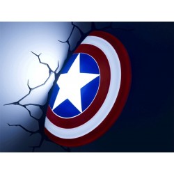 Lampe Murale 3D Deco Light Marvel - Captain America Shield