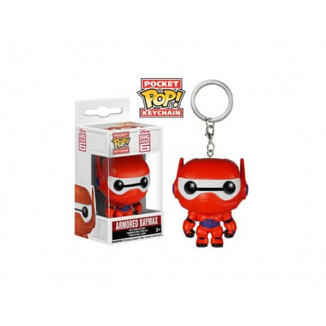 Porte Clé Disney Big Hero 6 - Baymax in Armor Pocket Pop 4cm