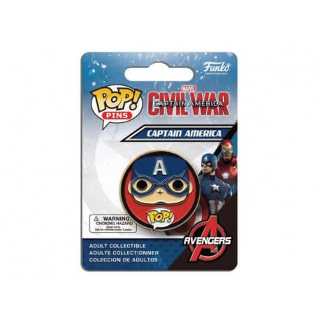 Pins Marvel - Civil War - Captain America Pop 3cm