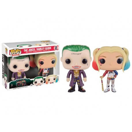 Figurine DC Heroes Suicide Squad - Joker & Harley Quinn Pack Exclu Pop 10cm