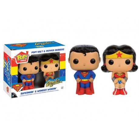 Salière et Poivrière Dc Comics - Superman & Wonder Woman Pop 8cm