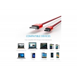Cable USB Type C Blanc 1M