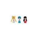 Figurine Sailor Moon - Set de 3 figurines Clear Colored Sparkle Dress Vol.1 Sailor Moon / Mercury / Mars 6cm