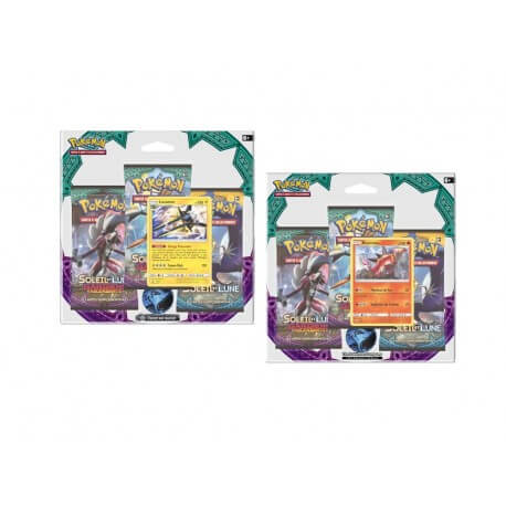 Pokemon - Pack 3 Booster Lune et Soleil 2 + Carte Promo - Modele Aleatoire