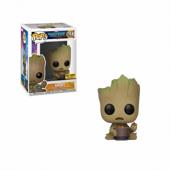 Figurine Marvel Guardians Of The Galaxy Vol 2 - Groot With Candy Bowl Exclu Pop 10cm