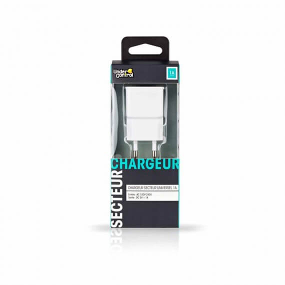 Chargeur Secteur Universel 1A Blanc