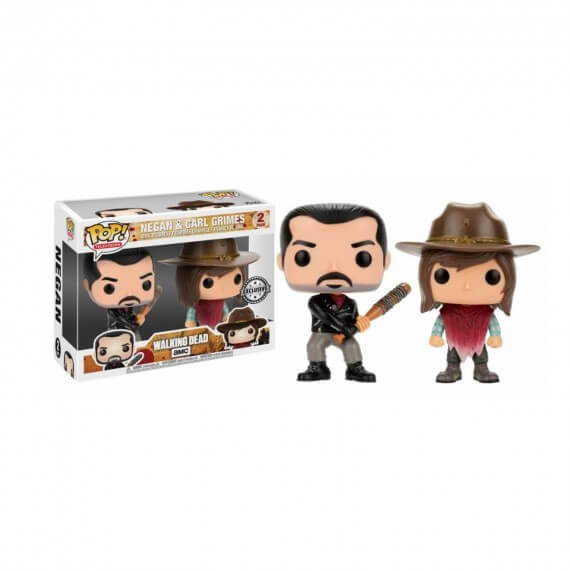 Figurine Walking Dead - 2-Pack Negan & Carl Exclu Pop 10cm