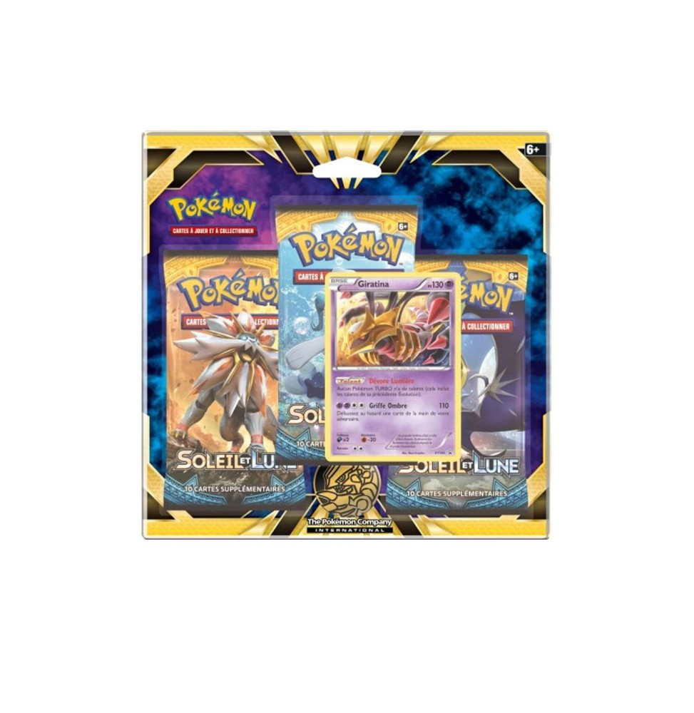 Pokemon - Pack 3 Booster Lune et Soleil  + Carte Promo Giratina