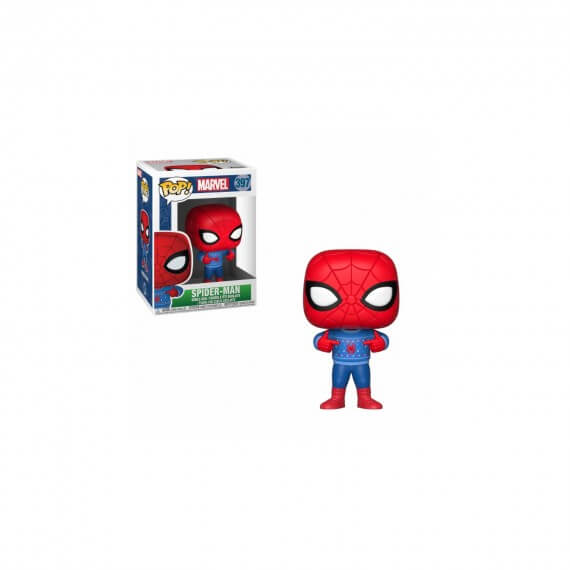 Figurine Marvel - Christmas Spider-Man Pop 10cm