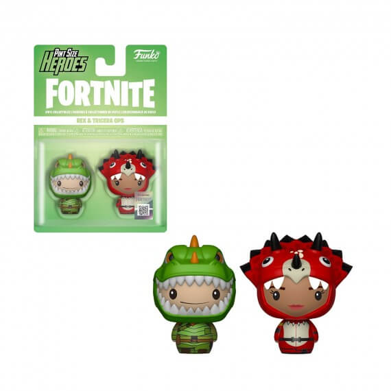 Figurine Fortnite - 2 Pack Rex & Tricera Ops Pint Size Heroes 4cm