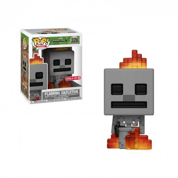 Figurine Minecraft - Skeleton In Fire Exclu Pop 10cm