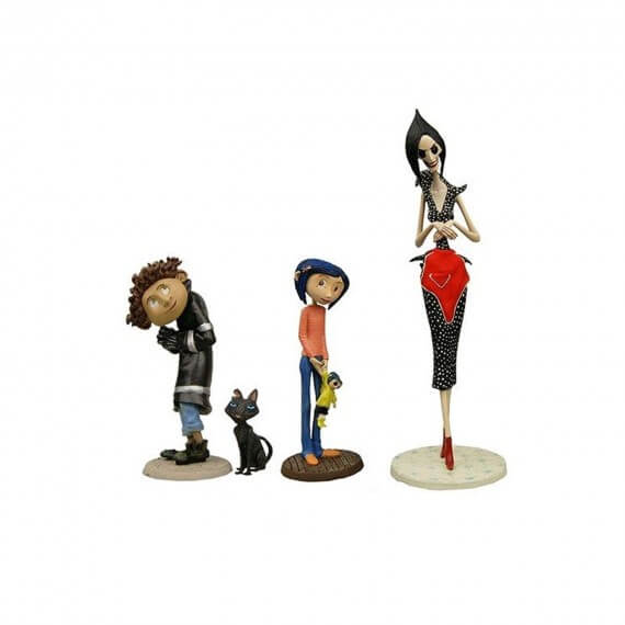 Set 4 Figurines Coraline 11cm