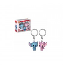 Figurine Disney - 2-Pack Stitch & Angel Pocket Pop 4cm