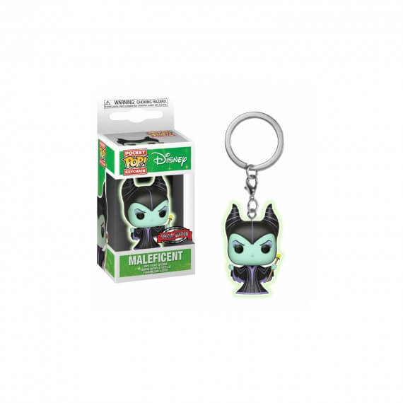 Porte Clé Disney - Malefique Glow Exclu Pocket Pop 4cm