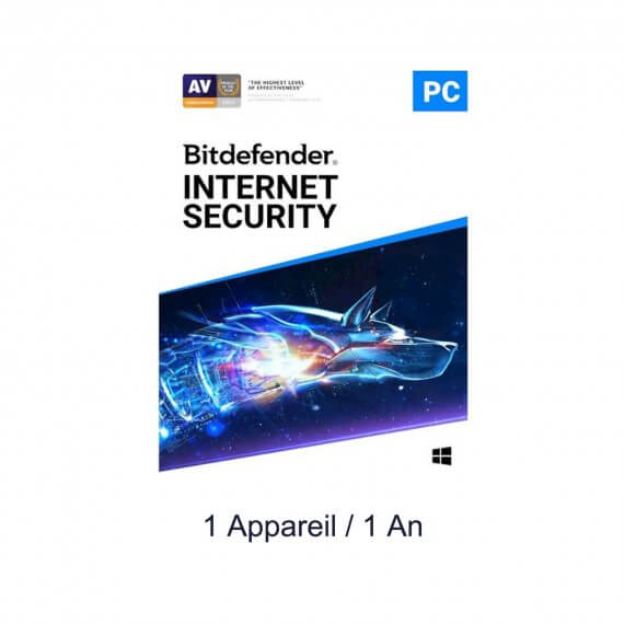 Bitdefender INTERNET SECURITY 2019 - 1 Poste / 1 an