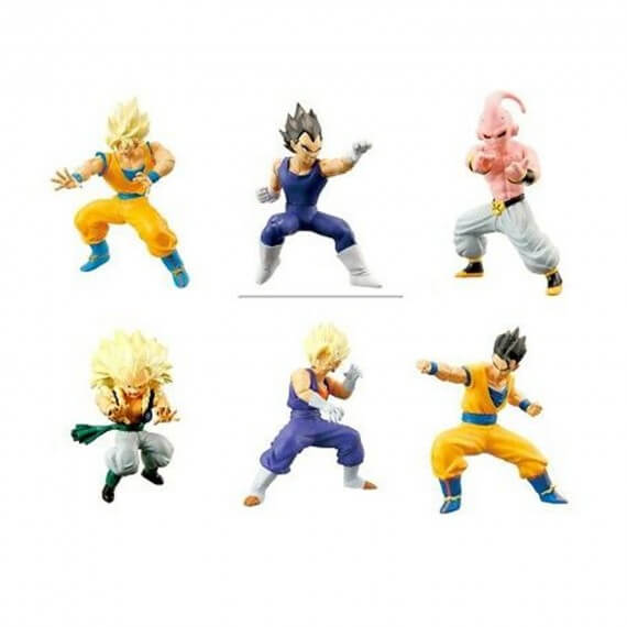 Set De 6pcs Gashapon DBZ - Action Pose Part 2 Hg Plus 5cm