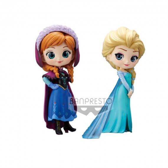 Figurine Disney - 2-Pack Anna & Elsa Q Posket 14cm