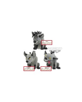 Figurine Disney - Roi Lion Banzai Shenzi & Ed Fluffy Puffy 4cm