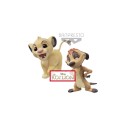 Figurine Disney - Roi Lion Simba & Timon Fluffy Puffy 7cm