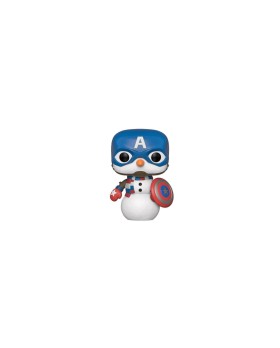 Figurine Marvel Holiday - Captain America Snowman Pop 10cm