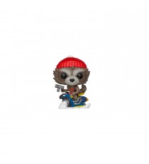 Figurine Marvel Holiday - Rocket On Snowbike Pop 10cm