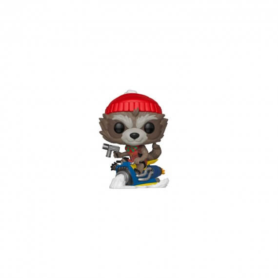 Figurine Marvel Holiday - Rocket On Snowbike Pop 10cm