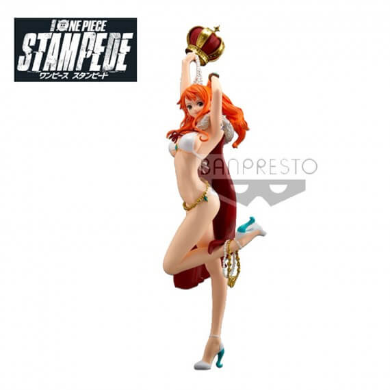 Figurine One Piece Stampede - Nami Flag Diamond Ship 25cm