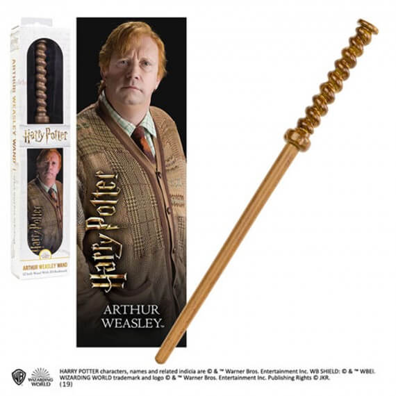 Replique Harry Potter - Baguette Magique Arthur Weasley avec marque-page 3D 30 cm