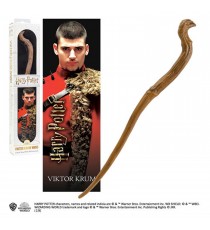 Replique Harry Potter - Baguette Magique Viktor Krum avec marque-page 3D 30 cm