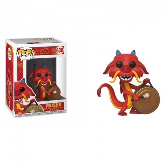 Figurine Disney Mulan - Mushu With Gong Pop 10cm