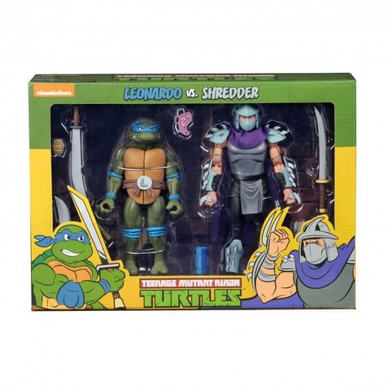 Figurine TMNT - 2-Pack Leonardo & Shredder 18cm