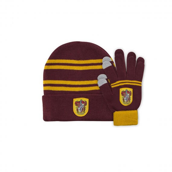 Set Enfant Harry Potter Gants Tactiles & Bonnet - Gryffondor