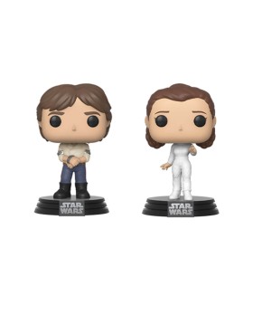 Figurine Star Wars - 2-Pack Han & Leia ESB 40Th Anniv Pop 10cm