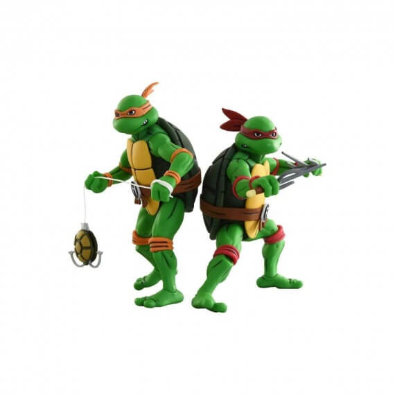 Figurine TMNT - 2-Pack Raphael & Michelangelo 18cm