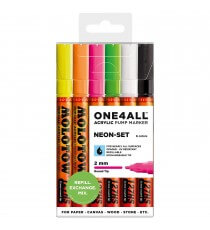 Set 6 Marqueurs Acrylic Marker One4All Neon 2mm