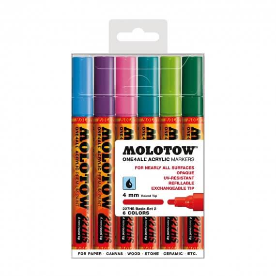 Set 6 Marqueurs Acrylic Marker One4All Basic Set 2 4mm