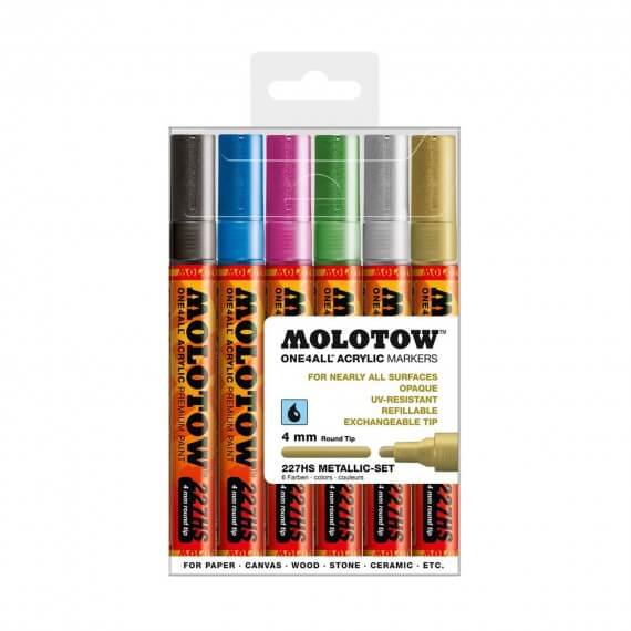 Set 6 Marqueurs Acrylic Marker Metallic 4mm