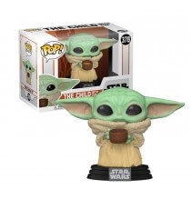 Figurine Star Wars Mandalorian - Baby Yoda The Child With Cup Pop 10cm
