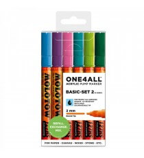 Set 6 Marqueurs Acrylic Marker One4All Basic Set 2 2mm