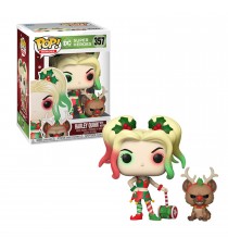 Figurine DC - Harley Quinn W/Helper Holiday Pop 10cm