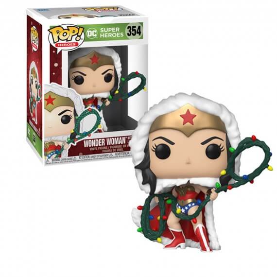 Figurine DC - Wonder Woman W/Lights Lasso Holiday Pop 10cm