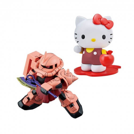 Maquette Gundam - Hello Kitty Ms-06S Chars Zaku II Gunpla SD Cross Silhouette 8cm