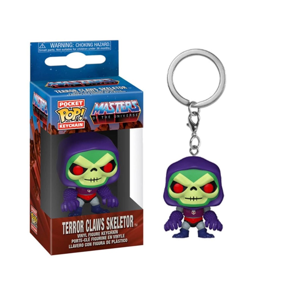 Porte Clé  Master Of The Universe - Skeletor With Terror Claws Pocket Pop 4cm