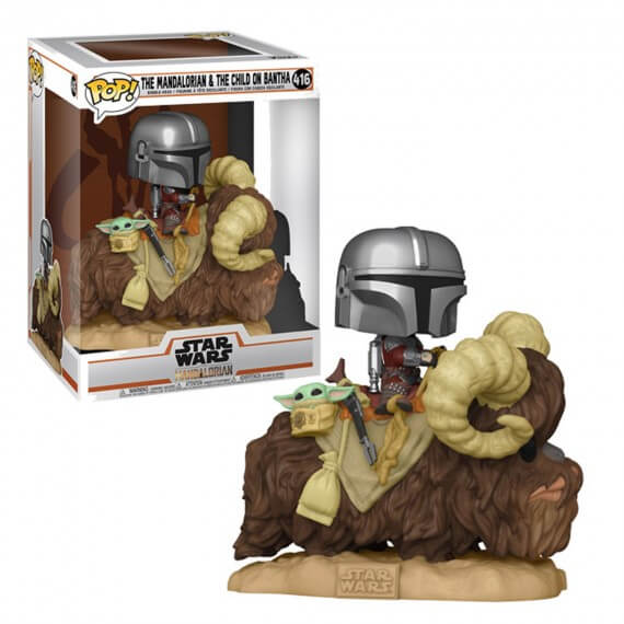 Figurine Star Wars Mandalorian - Mando & Child On Bantha Pop 10cm