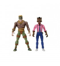 Figurine TMNT Tortues Ninja Cartoon - 2-Pack Rat King & Vernon 18cm